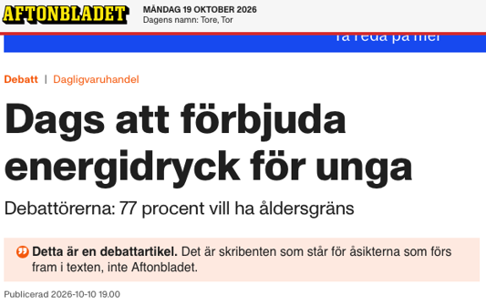 Faximil från Aftonbladet debatt.