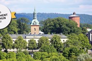 Bild från Vänersborg med loggan Årets Konsumentkommun 2021 på. 