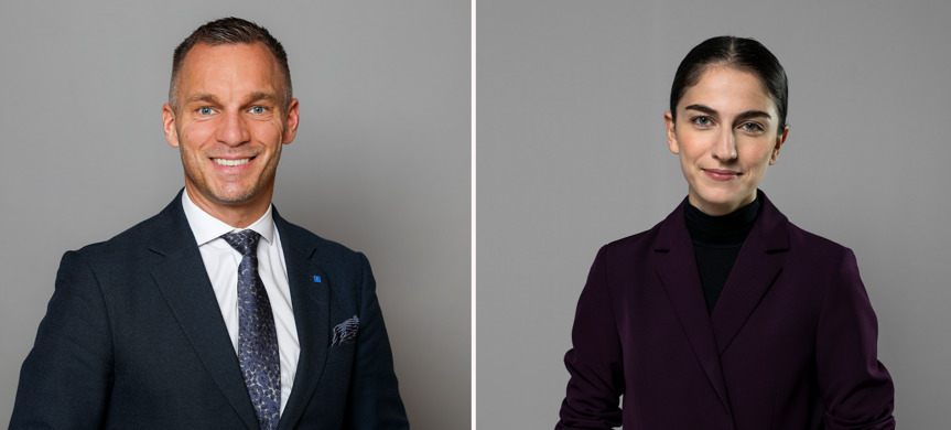 Erik Slottner och Romina Pourmokhtari.