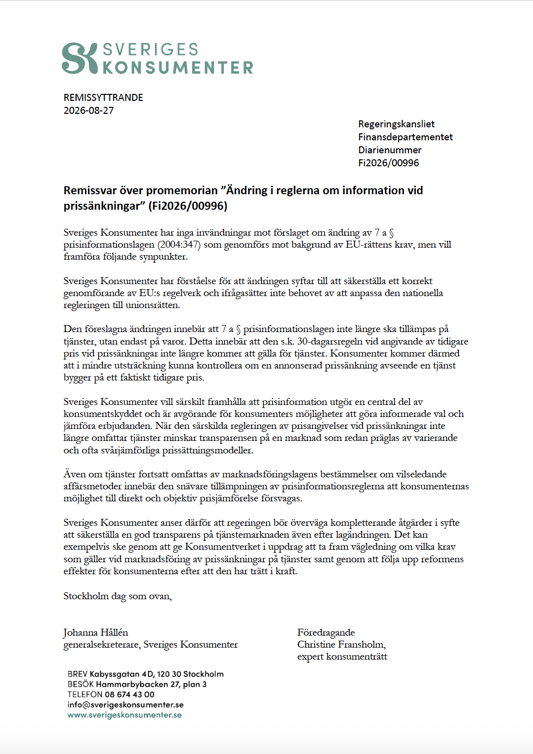 Framsida remissvar