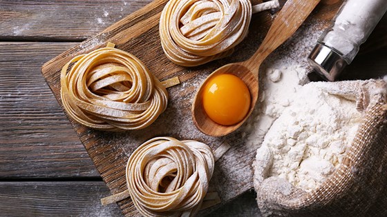 Färsk pasta med äggula