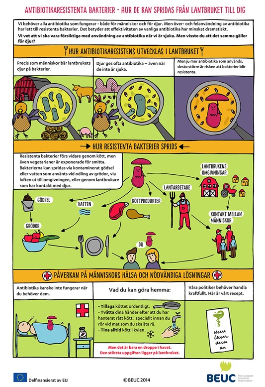 En illustration av hur antibiotikaresistens fungerar och påverkar dig.