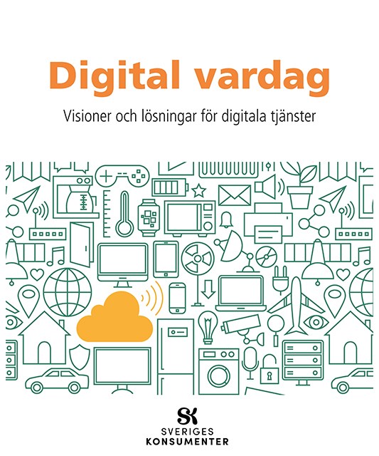 Framsidan för dokumentet "Digital vardag - Visioner och lösningar för digitala tjänster"